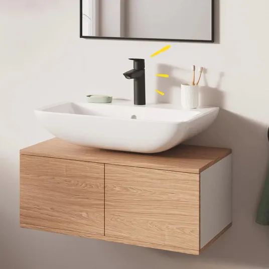 Grohe QuickFix Start - kraanikaussi kraanikaussi Push-Open äravoolukomplektiga, matt must 235752432