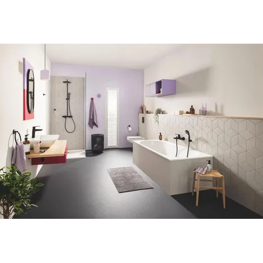 Grohe QuickFix Start - kraanikaussi kraanikaussi Push-Open äravoolukomplektiga, matt must 235752432