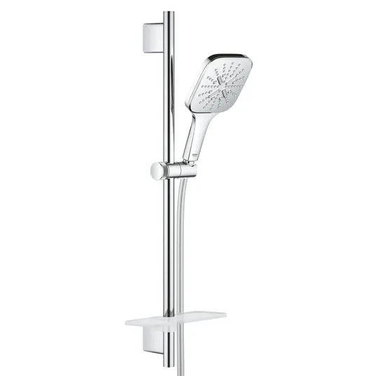 Grohe Rainshower SmartActive Cube – dušo stovo rinkinys 130, 3 srovių tipai, 60 cm stovas ir žarna, chromas 26583000