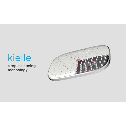 kielle Vega – dušo galvutė 290, 1 srove, dušo rankena 35 cm, chromas/balta 20118SE0