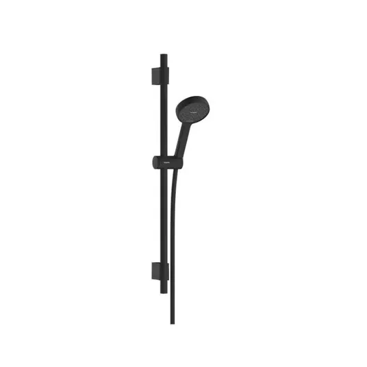 Hansgrohe Activera Select S - rokas duša, rokas šļūtene un stāvvads, 2 strūklas, EcoSmart, matēti melna 28048670
