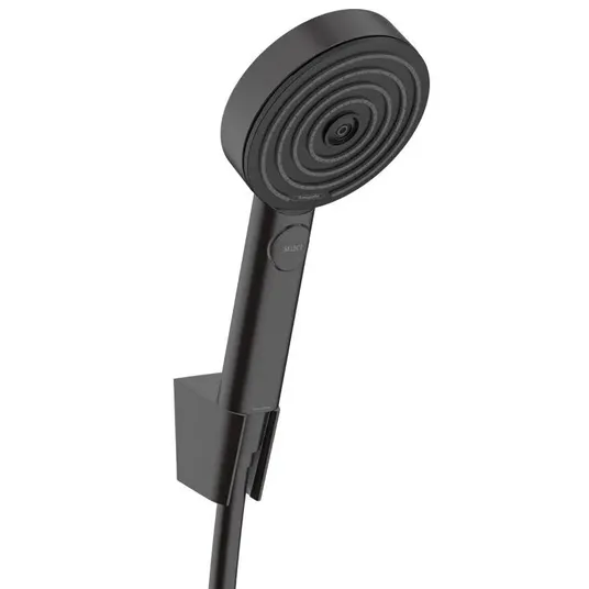 Hansgrohe Pulsify Select S – rankinis dušas, laikiklis ir žarnos rinkinys, 3 srovių tipai, EcoSmart, matinis juodas 24306670