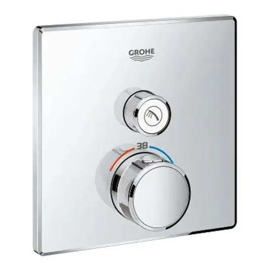 Grohe Grohtherm SmartControl – termostatinis dušo maišytuvas – įmontuojamas su 1 uždarymo vožtuvu, chromuotas 29123000