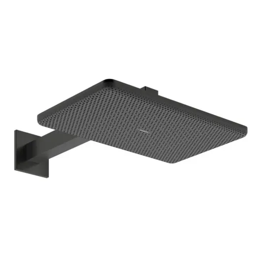 Hansgrohe Raindance Alive Q – dušo galvutė, 21x34 cm, 2 srovių tipai, EcoSmart, šlifuotas juodas chromas 24551340