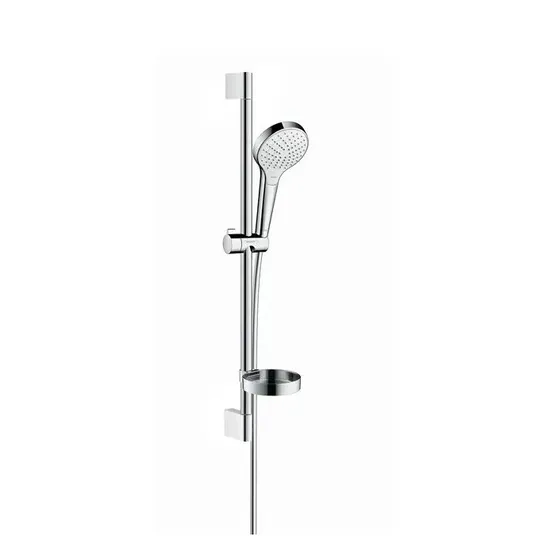 Hansgrohe Croma Select S - Dušikomplekt Vario 0,65 m koos seebikarbiga Casetta, valge / kroom 26566400