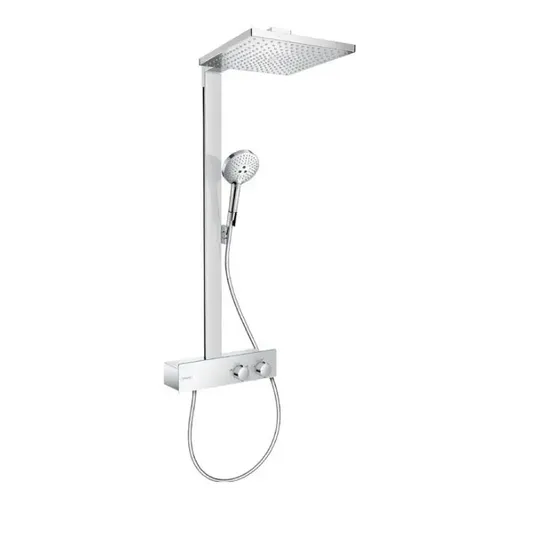 Hansgrohe Raindance E – dušo rinkinys su termostatu, 30x30 cm, matinis baltas 27361700