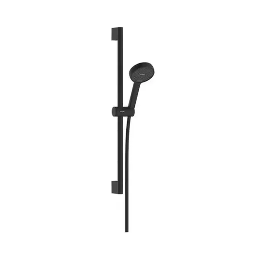 Hansgrohe Activera Select S - Käsidušš, aluse ja vooliku komplekt, 2 pihustustüüpi, EcoSmart+, matt must 28045670