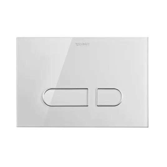 Duravit DuraSystem - Nuleidimo plokštelė A1 unitazui, baltas stiklas WD5002012000
