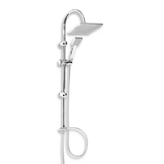 Ferro dušo rinkiniai – dušo komplektas, galvos dušas ir rankinis dušas su laikikliu ir dušo žarna, aukštis 106 cm, chromas SET031,0
