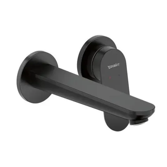 Duravit Wave – paslėpta praustuvo maišytuvas, 2 skylių montavimas, juodas matinis WA1070004046