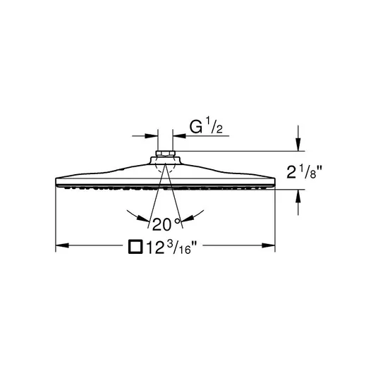 Grohe vihmadušš 310 Mono, 1 voolutüüp, kroomitud 26570000