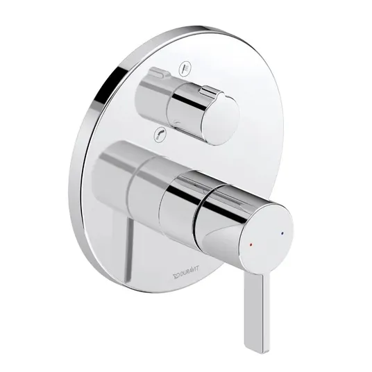 Duravit D-Neo – paslėpta armatūra, skirta 2 vartotojams, chromas DE5210018010