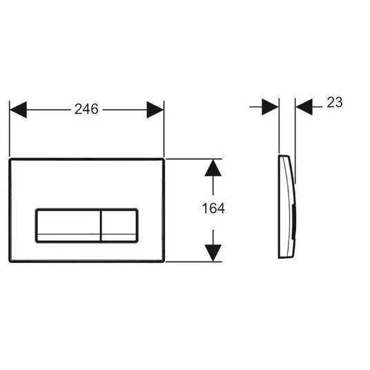 Geberit Delta50 - chromuotas, blizgus valdymo pultelis, 115.119.21.1