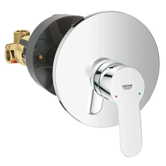 Grohe BauEdge – dušo maišytuvas – įmontuojamas, su montavimo korpusu, chromuotas 29078000