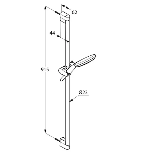 Kludi Freshline – dušo galvutė su žarna ir strypu 90 cm, 3 plienai, chromuota 6794005-00