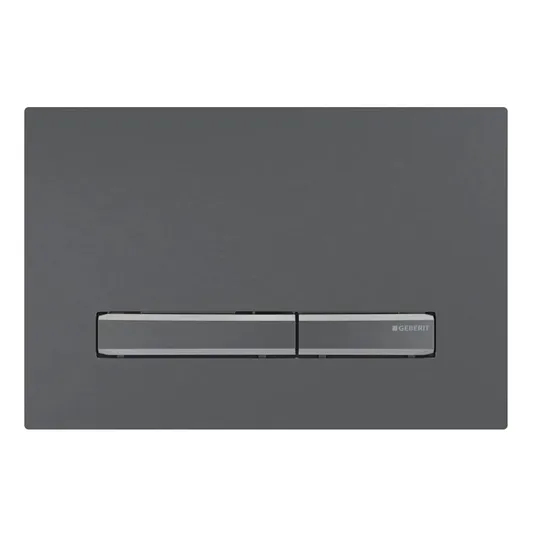 Geberit Sigma50 - WC nuleidimo plokštelė, lengvai valoma, juodo chromo, šlifuoto 115.671.QD.2
