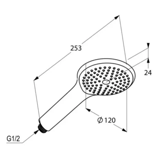 Kludi Freshline – dušo galvutė, 1 srautas, balta 6780043-00