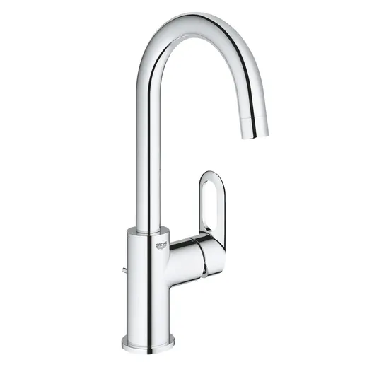Grohe BauLoop - valamusegisti koos pöörleva joatoru ja äravoolukomplektiga, kroomitud 23763000