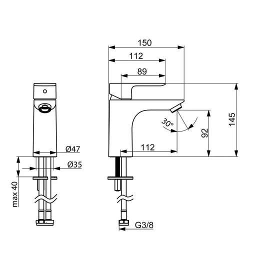Hansa Basic – praustuvo maišytuvas, chromas 55522203