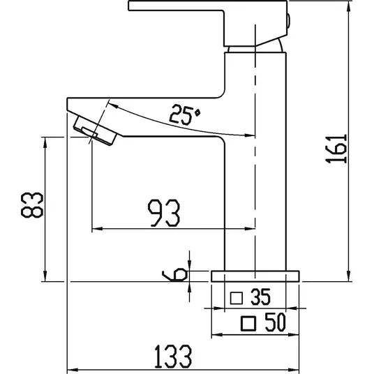 Ferro Titania Cube – praustuvo maišytuvas, chromas 98801/1,0