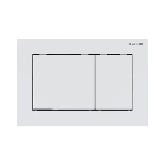 Geberit Omega20 - Valdymo plokštelė, balta matinė / chromuota blizgi 115.080.JT.1