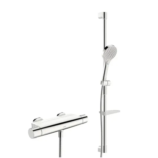 Hansa Optima – dušo rinkinys su termostatu, 3 srovių tipai, chromas 48130331