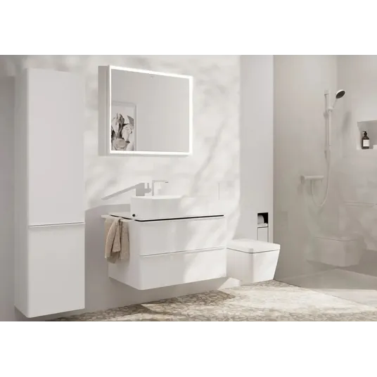 Hansgrohe Tecturis E - kraanikaussi kraanikaussi Push-Open äravoolukomplektiga, CoolStart, EcoSmart, valge matt 73070700