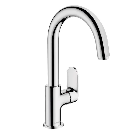 Hansgrohe Vernis Blend - Ühe hoova segisti koos äravoolukomplektiga ja pööratava valamuga, EcoSmart, kroomitud 71554000