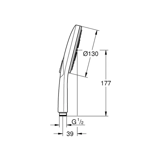 Grohe Rainshower SmartActive - dušikraan 130, 6,8 l/min, 3 joa tüüpi, superterasest 26574DC0