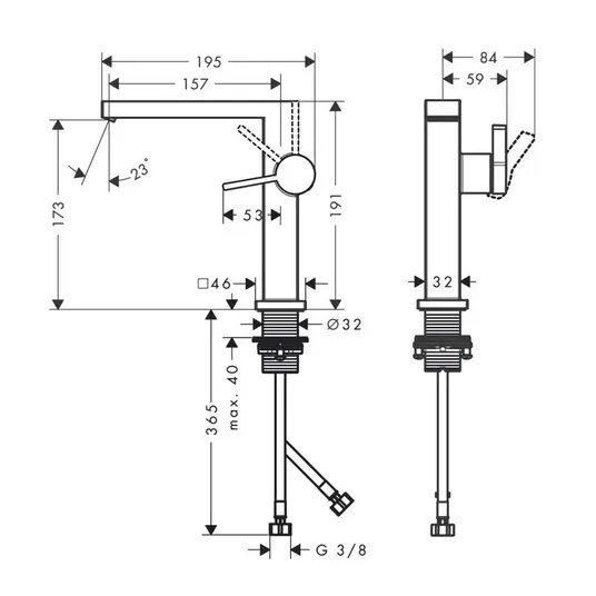 Hansgrohe Tecturis E - kraanikaussi kraanikaussi komplekt, CoolStart, EcoSmart, kroom 73040000