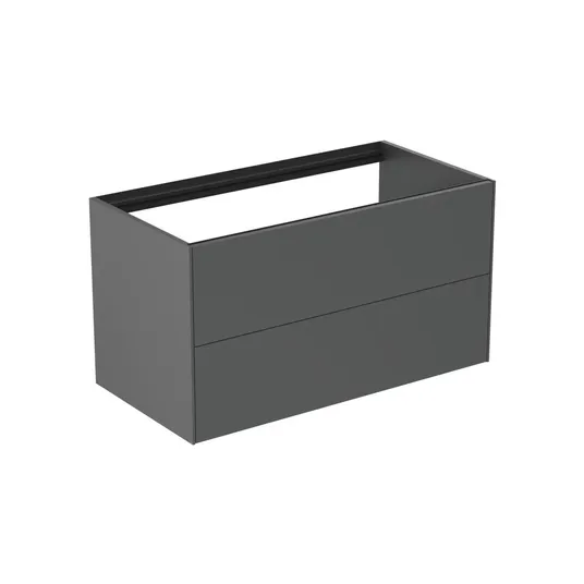 Ideal Standard - Praustuvo spintelė, 100x54x51 cm, 2 stalčiai, matinė antracito spalva T4357Y2