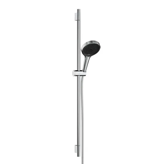 Hansgrohe Rainfinity - dušikomplekt: käsidušš, statiiv ja voolik, 3 tüüpi joad, EcoSmart, kroomitud 28744000