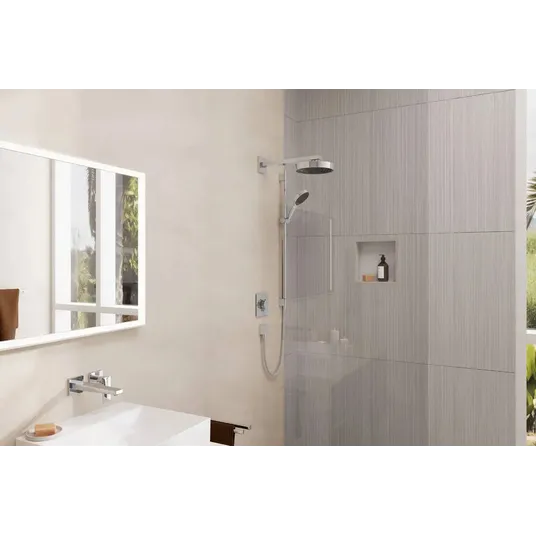 Hansgrohe Rainfinity - dušikomplekt: käsidušš, statiiv ja voolik, 3 tüüpi joad, EcoSmart, kroomitud 28744000