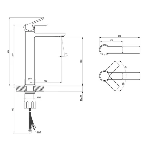 Ravak Solar - valamusegisti, must X070490
