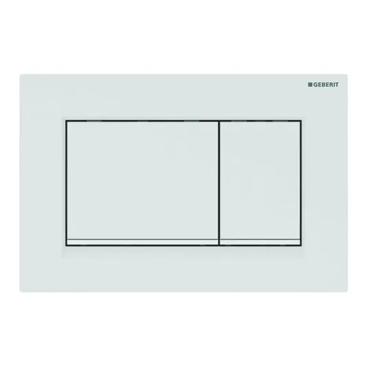 Geberit Sigma20 - Dvigubo nuleidimo mygtuko plokštelė, balta / matinė balta 115.883.01.1