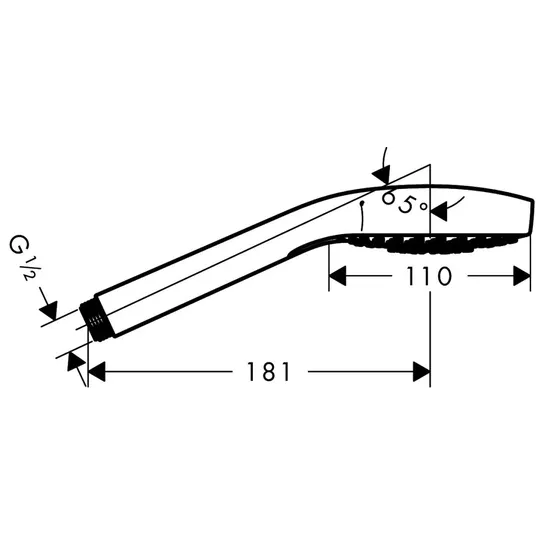 Hansgrohe Croma Select S – dušo galvutė Multi, balta / chromuota 26800400