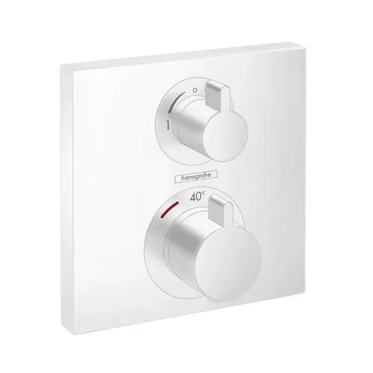 Hansgrohe Ecostat Square – termostatinis maišytuvas – įmontuojamas 2 vartotojams, balta matinė 15714700