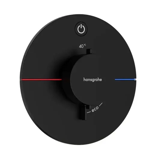 Hansgrohe ShowerSelect Comfort – į sieną įmontuojamas termostatinis maišytuvas, matinis juodas 15553670