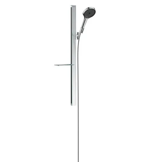 Hansgrohe Rainfinity – dušo galvutės rinkinys 130, 3jet, su 90 cm strypu ir žarna, chromuotas 27671000