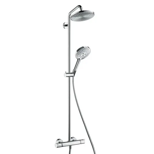Hansgrohe Raindance S – dušo kolona Showerpipe 220 su termostatiniais maišytuvais, EcoSmart 9 l/min, chromuota 27116000