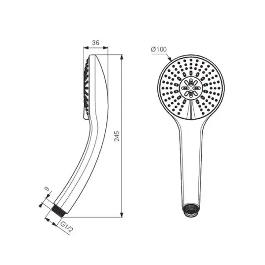 Ideal Standard Idealrain – rankinis dušas, 3 srovių tipai, chromas BD903AA