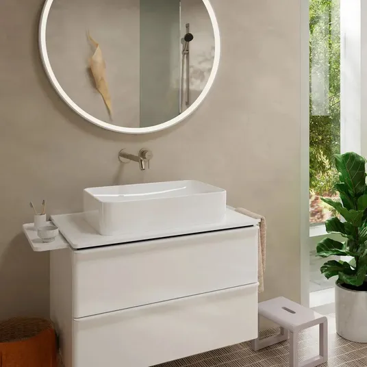 Hansgrohe Tecturis S - Seinale paigaldatav valamusegisti, koos äravoolukomplektiga, 2-auguline paigaldus, EcoSmart, kroomitud 73351000