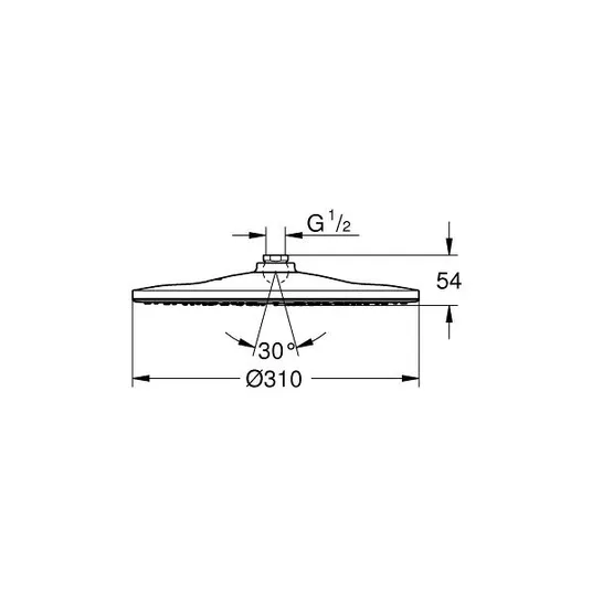 Grohe Vihmadušš 310 Mono 9,5 l/min, 1 vooluhulk, kroom 26562000
