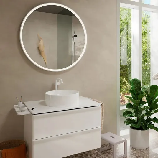 Hansgrohe Tecturis S - kraanikausisegisti Push-Open äravoolukomplektiga, CoolStart, EcoSmart, matt valge 73370700
