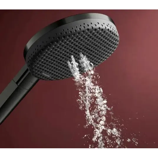 Hansgrohe Raindance Alive Select S - käsidušš, 3 pihustit, EcoSmart+, kroom, harjatud must 24512340