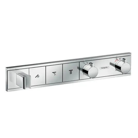 Hansgrohe RainSelect – termostatinis dušo maišytuvas – įmontuojamas 3 vartotojams, chromuotas 15356000