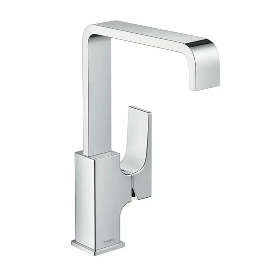 Hansgrohe Metropol – praustuvo vienos rankenos maišytuvas 230 su išleidimo komplektu Push-Open, chromuotas 32511000