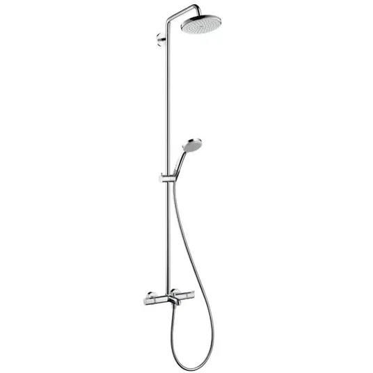 Hansgrohe Croma 220 - Duššiputk dušikolonn termostaatsegistriga, 22 cm, 1 joaga, kroom 27223000