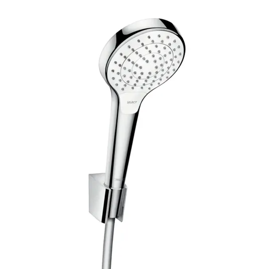 Hansgrohe Croma Select S – dušo galvutė Vario Porter, komplektas 1,25 m, balta / chromuota 26421400
