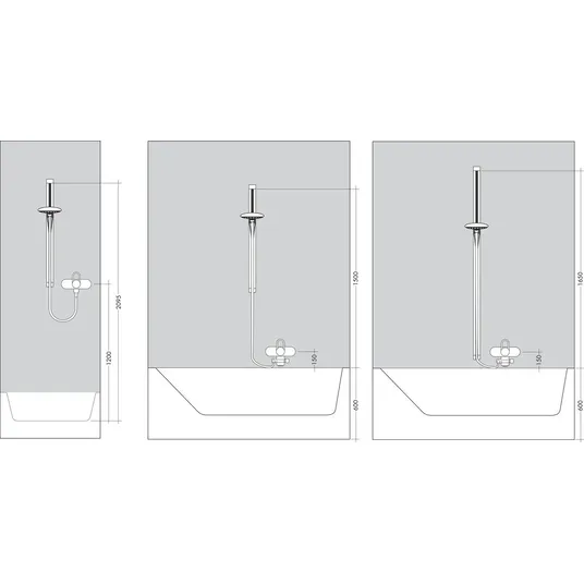 Hansgrohe Raindance dušo stovas, 0,90 m, chromuotas, 27636000